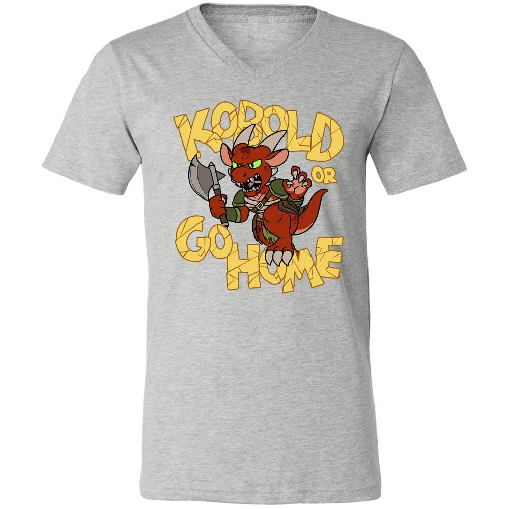 Kobold Or Go Home Unisex V-Neck T-Shirt - Athletic Heather - 7