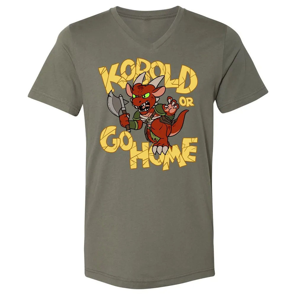 Kobold Or Go Home Unisex V-Neck T-Shirt - Military Green - 10