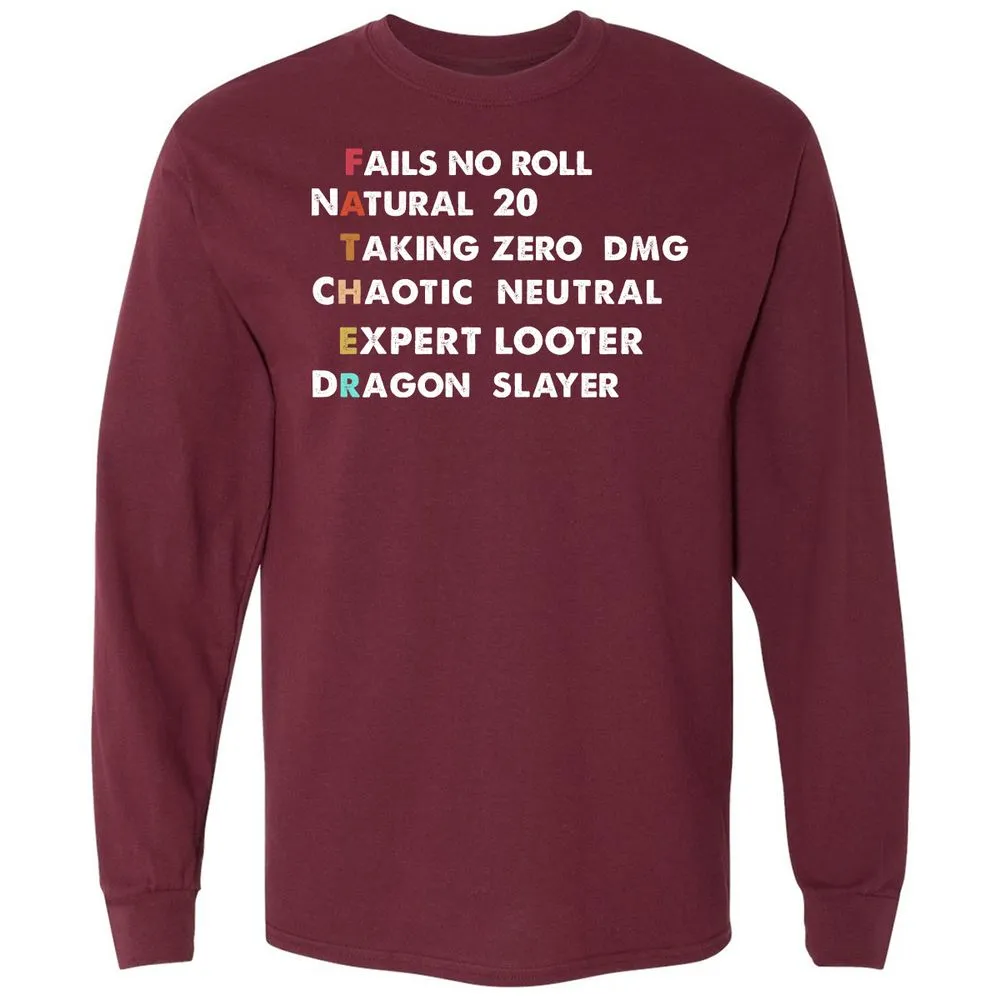 Father D&D Long Sleeve T-Shirt - Maroon - 11