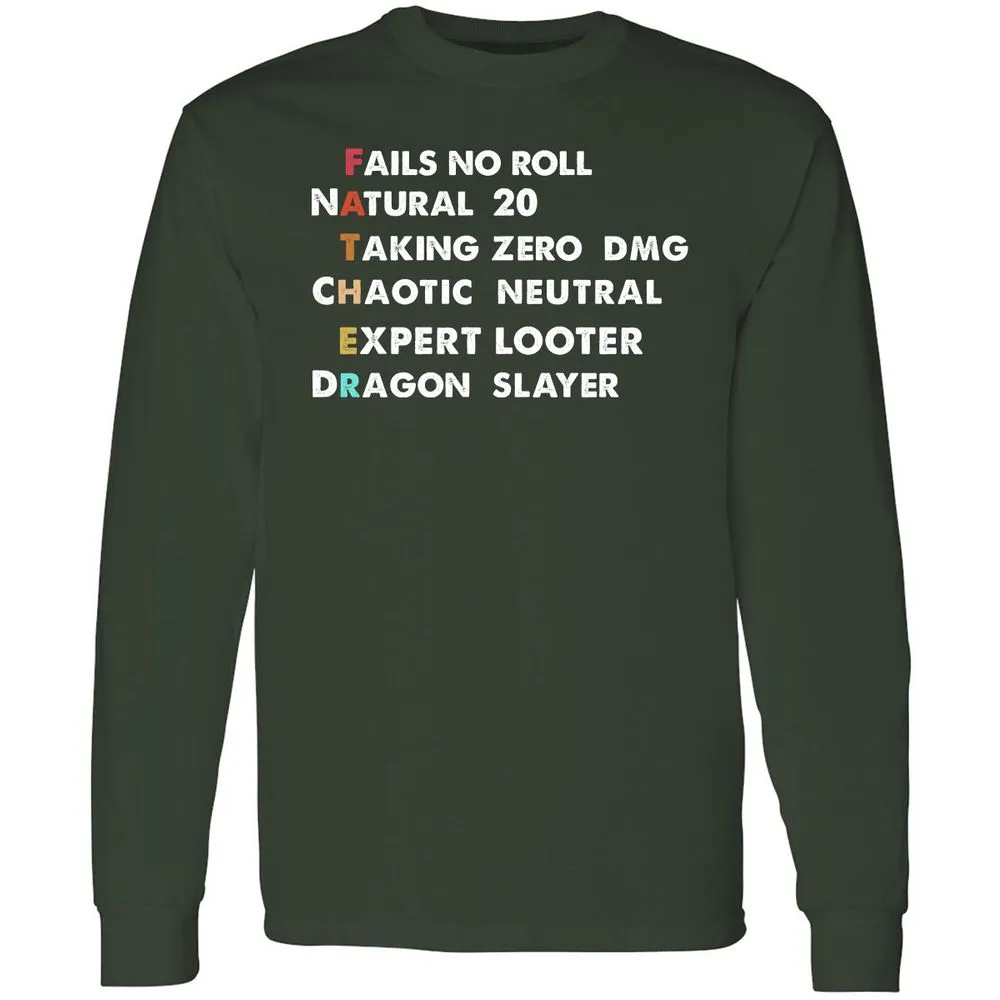 Father D&D Long Sleeve T-Shirt - Forest Green - 4