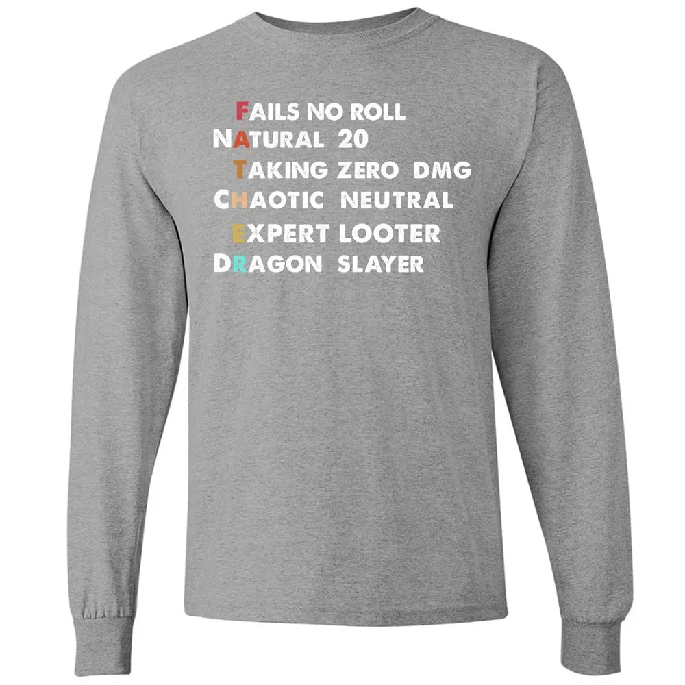 Father D&D Long Sleeve T-Shirt - Graphite Heather - 6