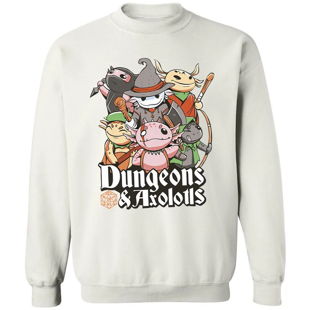 Dungeons And Axolotls Classic Unisex Sweatshirt - White - 12