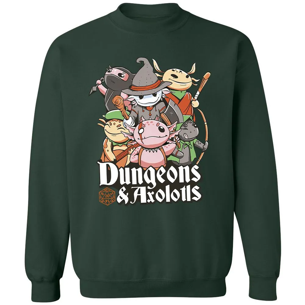 Dungeons And Axolotls Classic Unisex Sweatshirt - Forest Green - 4
