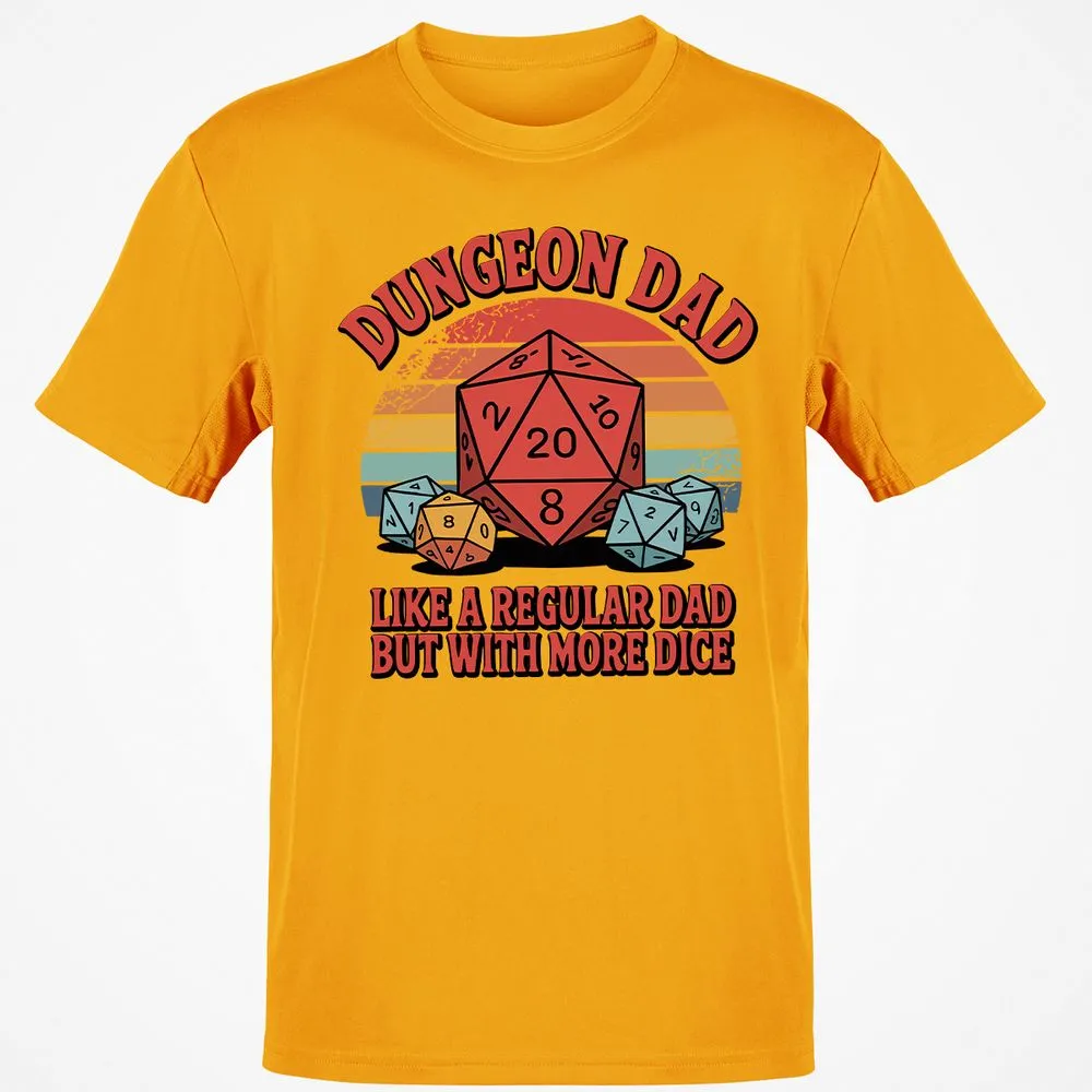 Dungeon Dad With More Dice Classic Unisex T-Shirt - Gold - 4