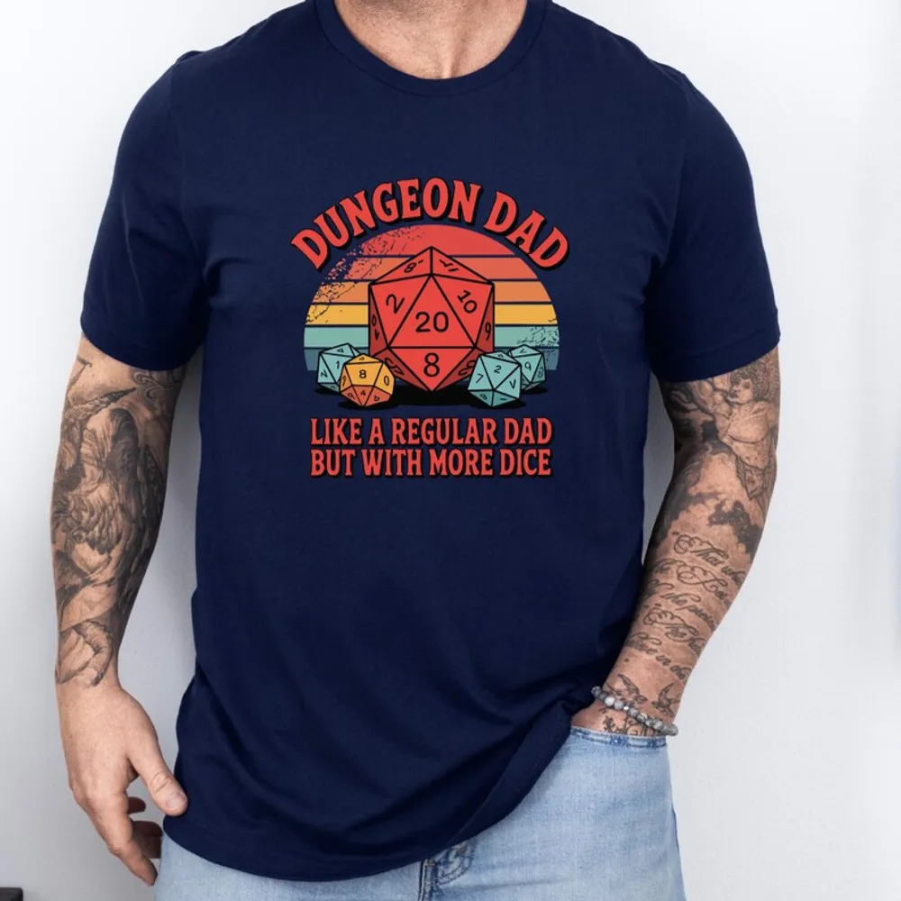 Dungeon Dad With More Dice Classic Unisex T-Shirt - 1
