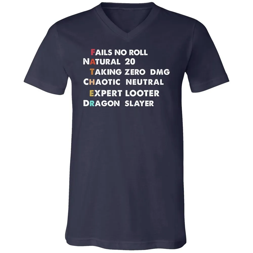 Father D&D Unisex V-Neck T-Shirt - Navy - 2
