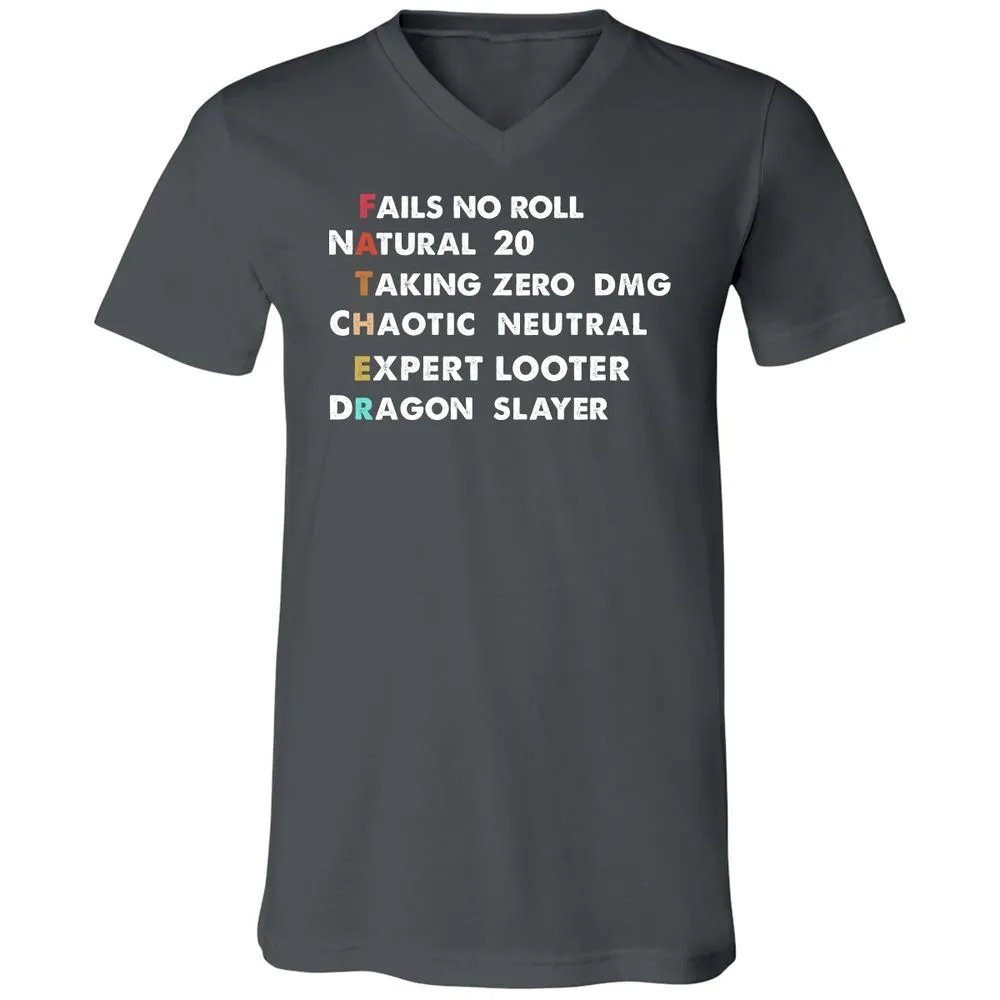 Father D&D Unisex V-Neck T-Shirt - Asphalt - 12