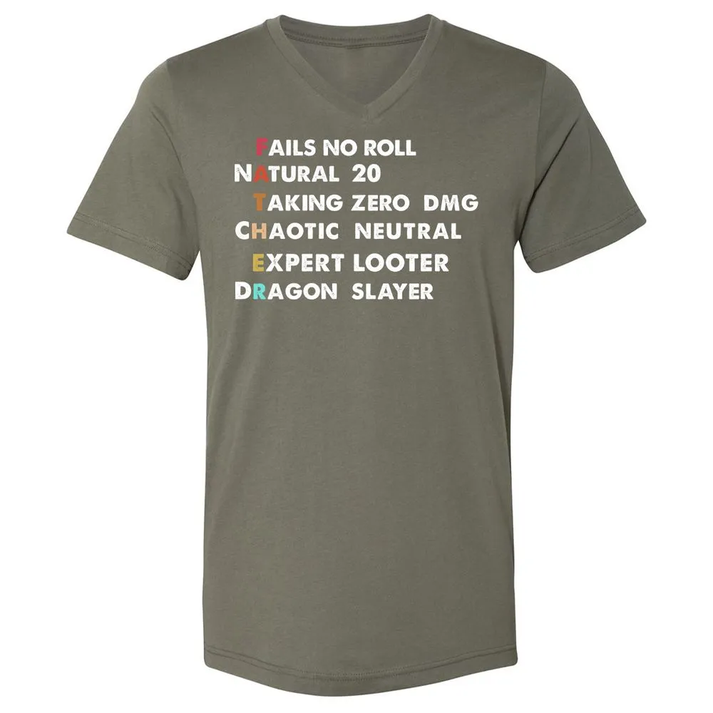 Father D&D Unisex V-Neck T-Shirt - Military Green - 10