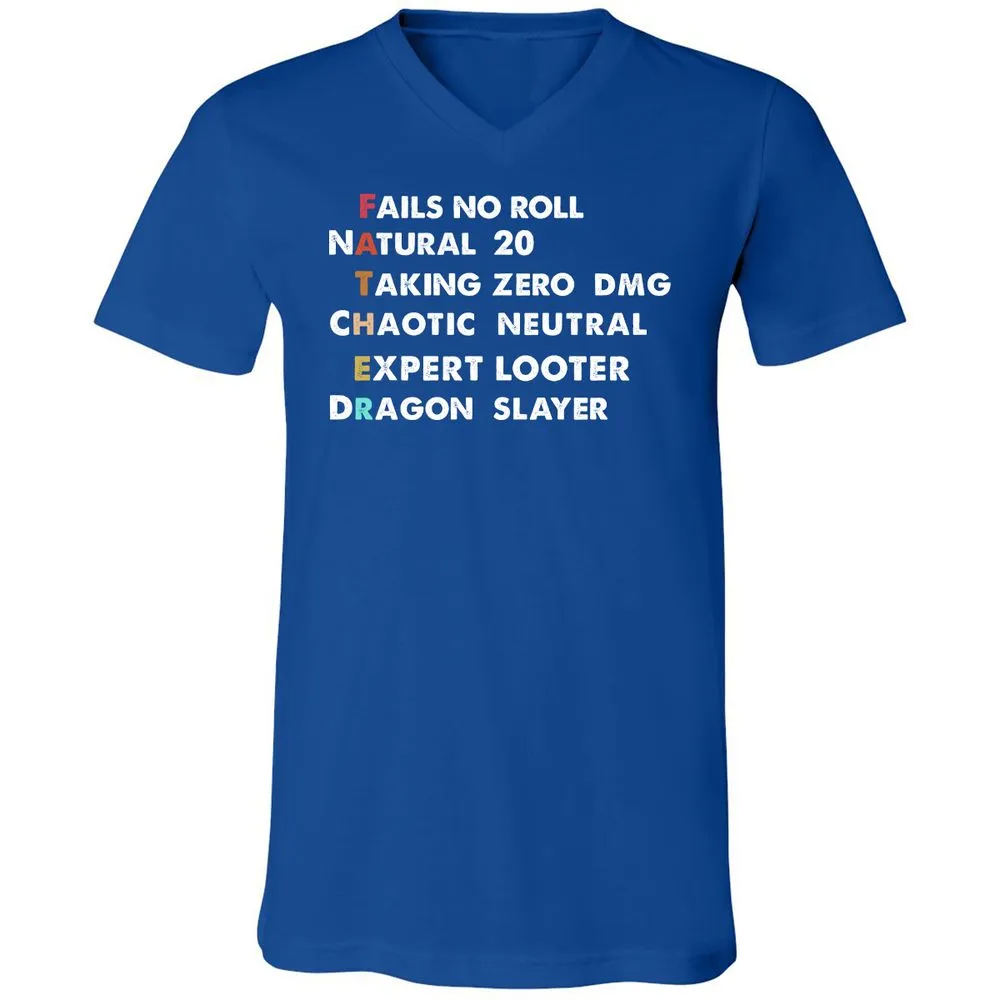 Father D&D Unisex V-Neck T-Shirt - True Royal - 4