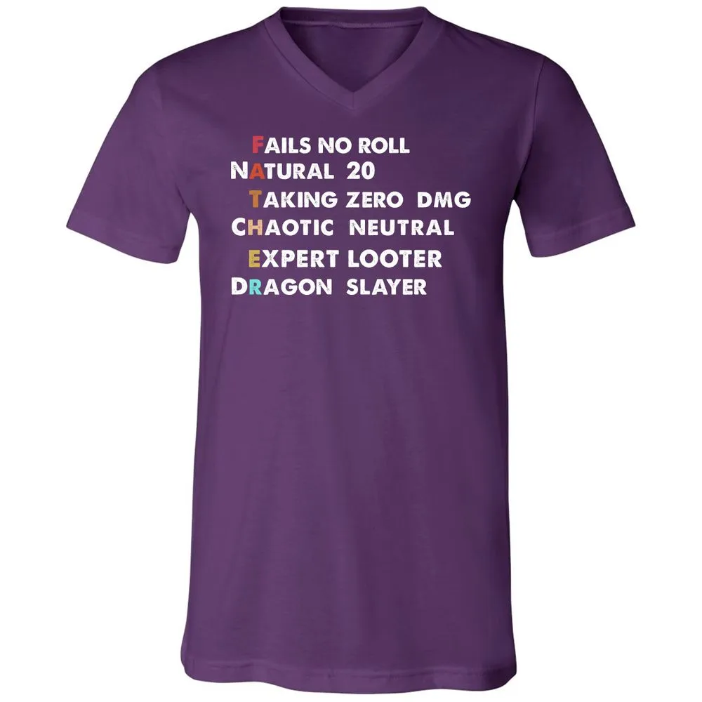 Father D&D Unisex V-Neck T-Shirt - Team Purple - 9