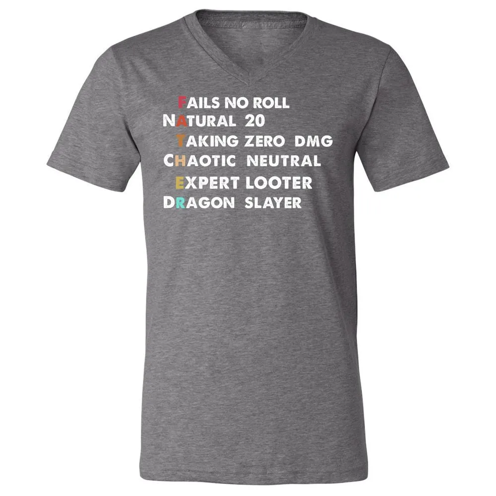 Father D&D Unisex V-Neck T-Shirt - Deep Heather - 13