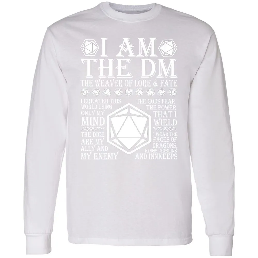 I Am The DM The Weaver Of Lore And Fate Long Sleeve T-Shirt - White - 5