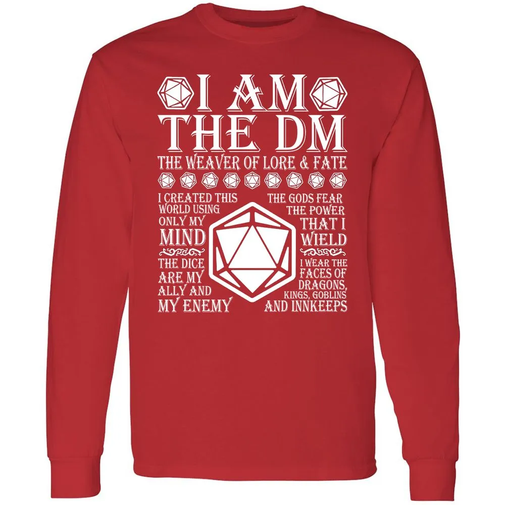 I Am The DM The Weaver Of Lore And Fate Long Sleeve T-Shirt - Red - 14