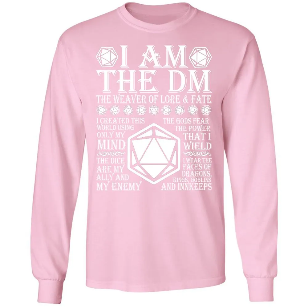 I Am The DM The Weaver Of Lore And Fate Long Sleeve T-Shirt - Light Pink - 3