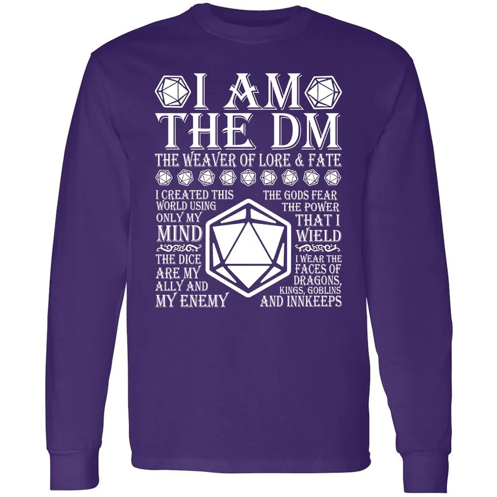 I Am The DM The Weaver Of Lore And Fate Long Sleeve T-Shirt - Purple - 13