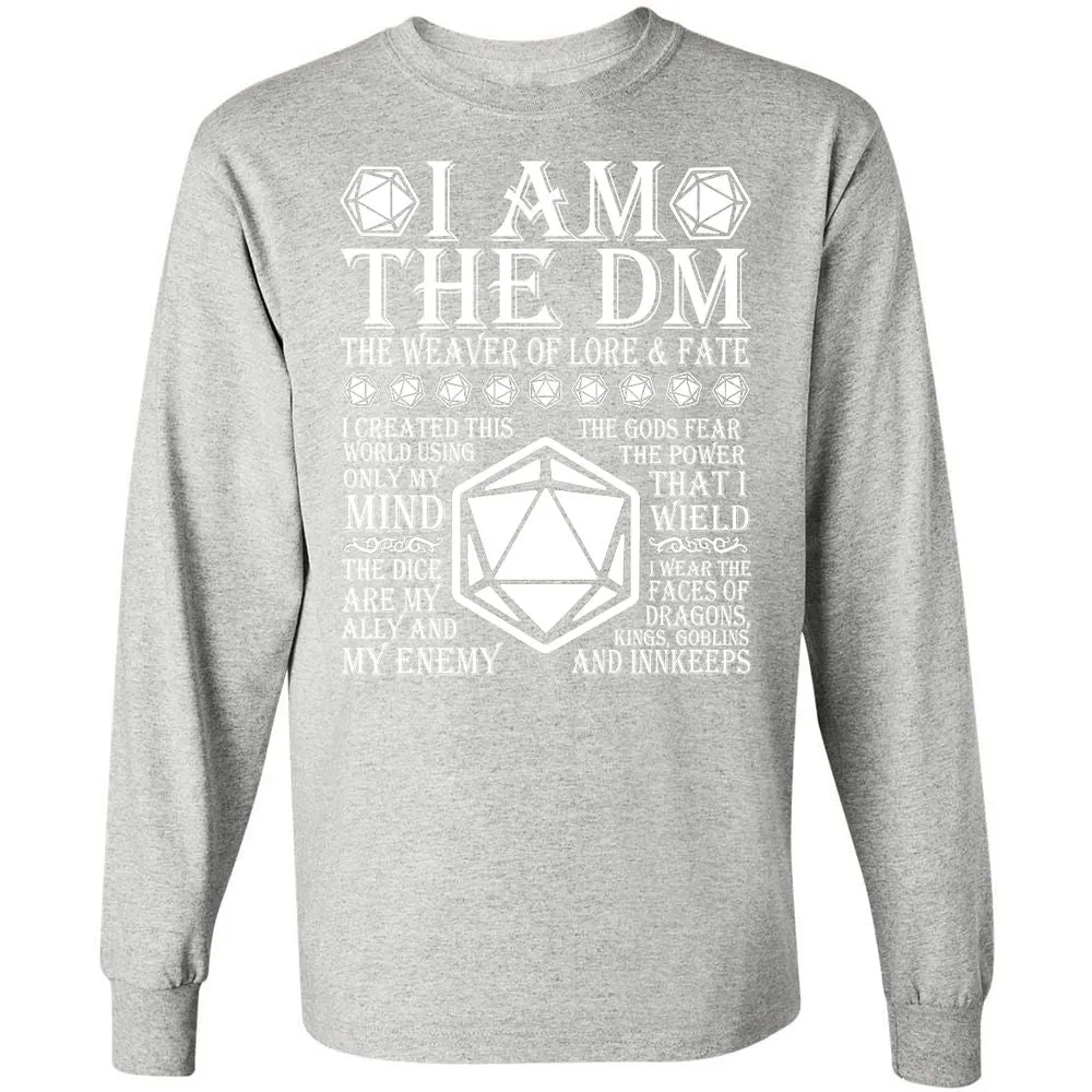 I Am The DM The Weaver Of Lore And Fate Long Sleeve T-Shirt - Ash - 7
