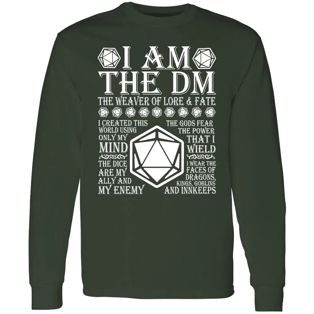 I Am The DM The Weaver Of Lore And Fate Long Sleeve T-Shirt - Forest Green - 4