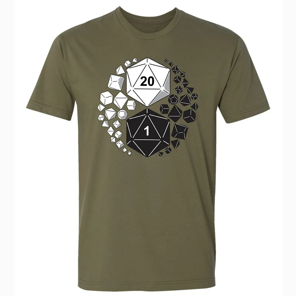 Gaming Yin Yang Premium Unisex T-Shirt - Military Green - 5