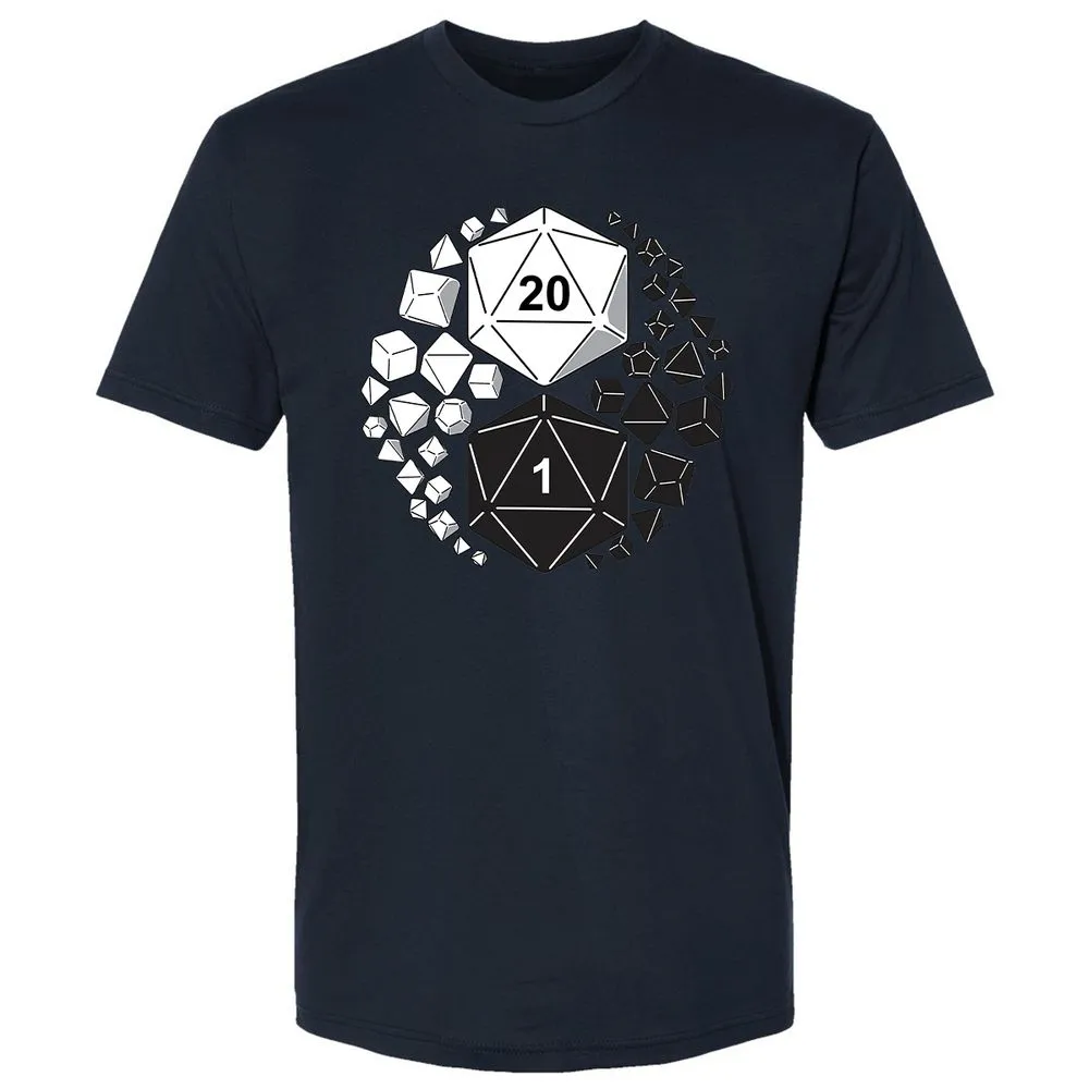Gaming Yin Yang Premium Unisex T-Shirt - Midnight Navy - 2