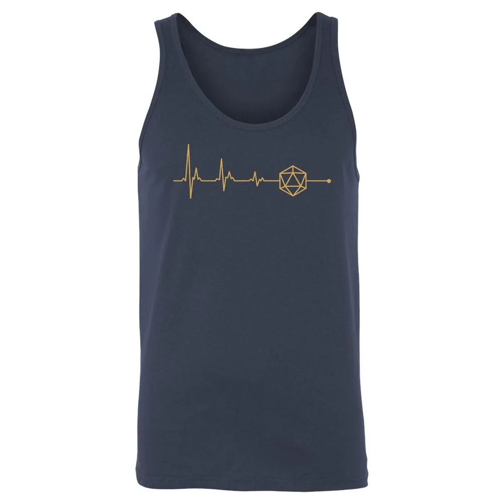 D20 Dice Is My Life Unisex Jersey Tank - Navy - 2