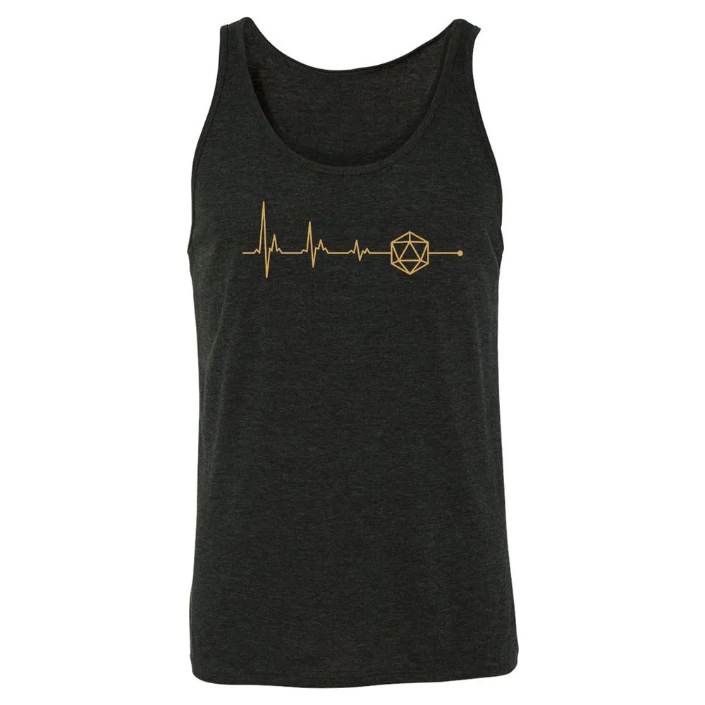 D20 Dice Is My Life Unisex Jersey Tank - Charcoal Black Triblend - 5
