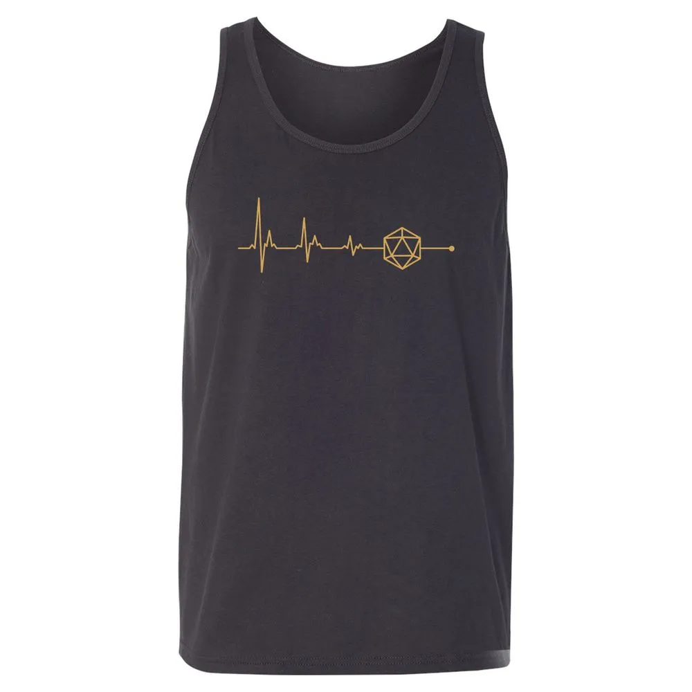 D20 Dice Is My Life Unisex Jersey Tank - Dark Grey - 7