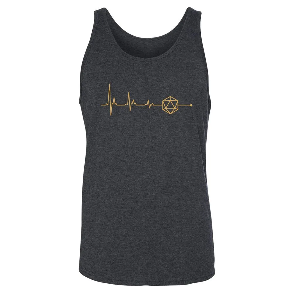 D20 Dice Is My Life Unisex Jersey Tank - Dark Grey Heather - 6