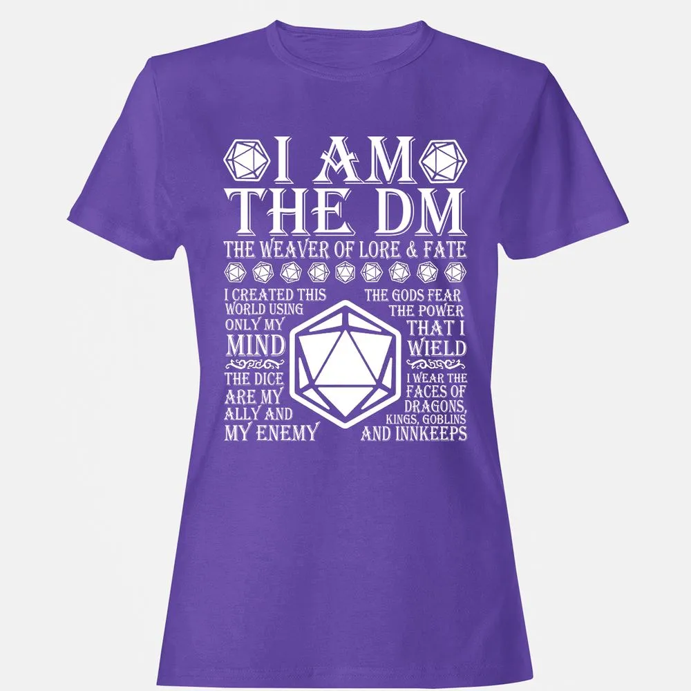 I Am The DM The Weaver Of Lore And Fate Women's T-Shirt - Purple - 12