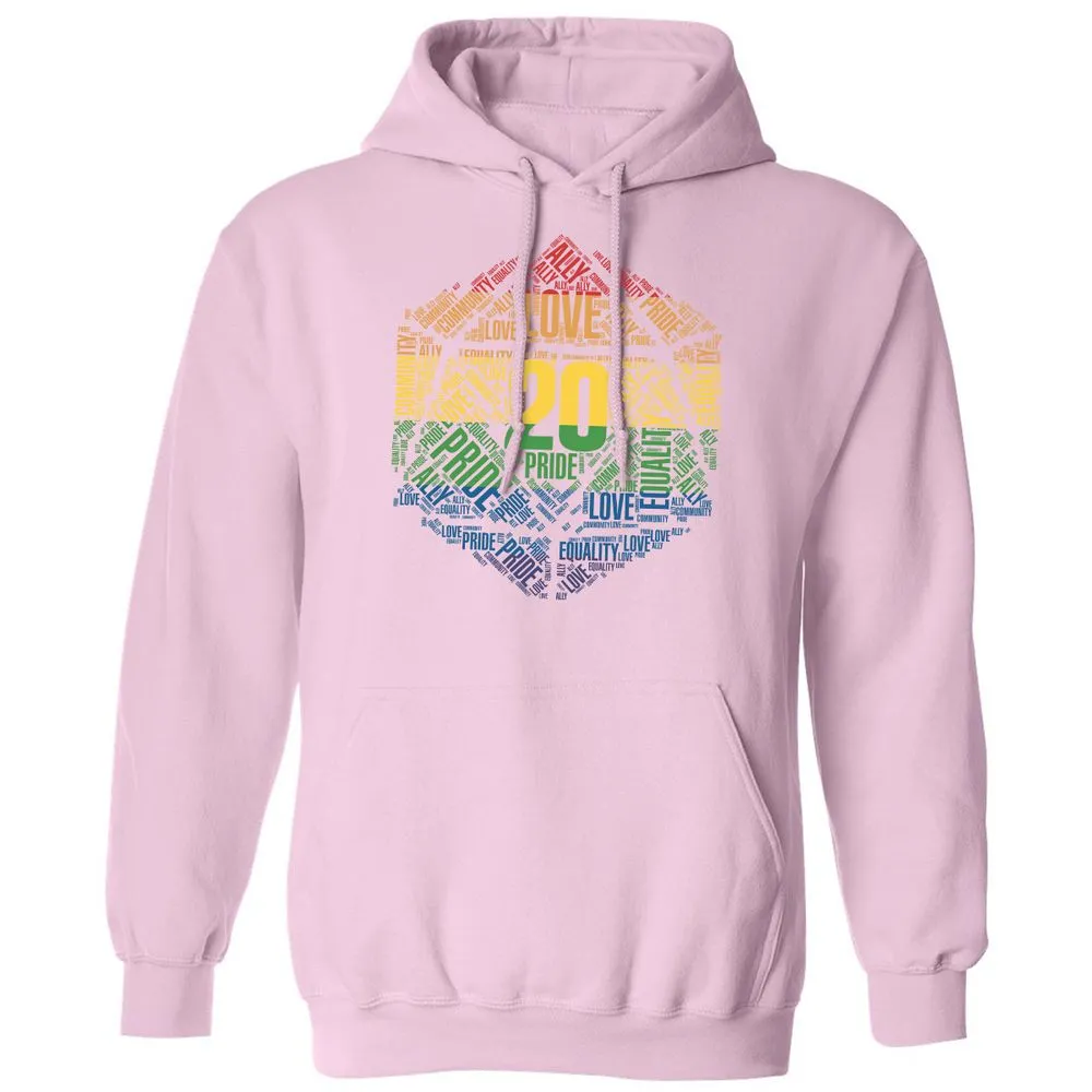 D20 Pride Classic Unisex Hoodie - Light Pink - 3