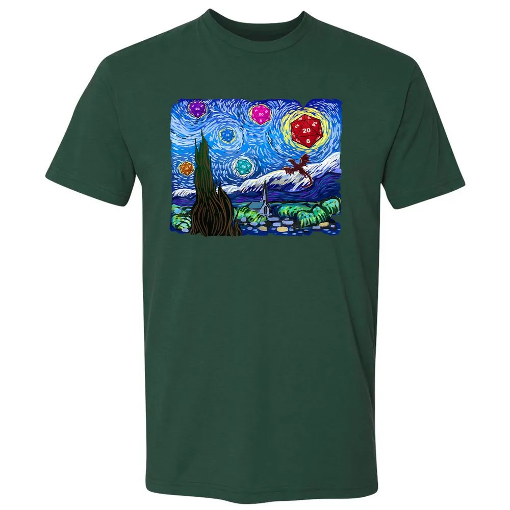 Dragon Starry Night Premium Unisex T-Shirt - Forest Green - 13