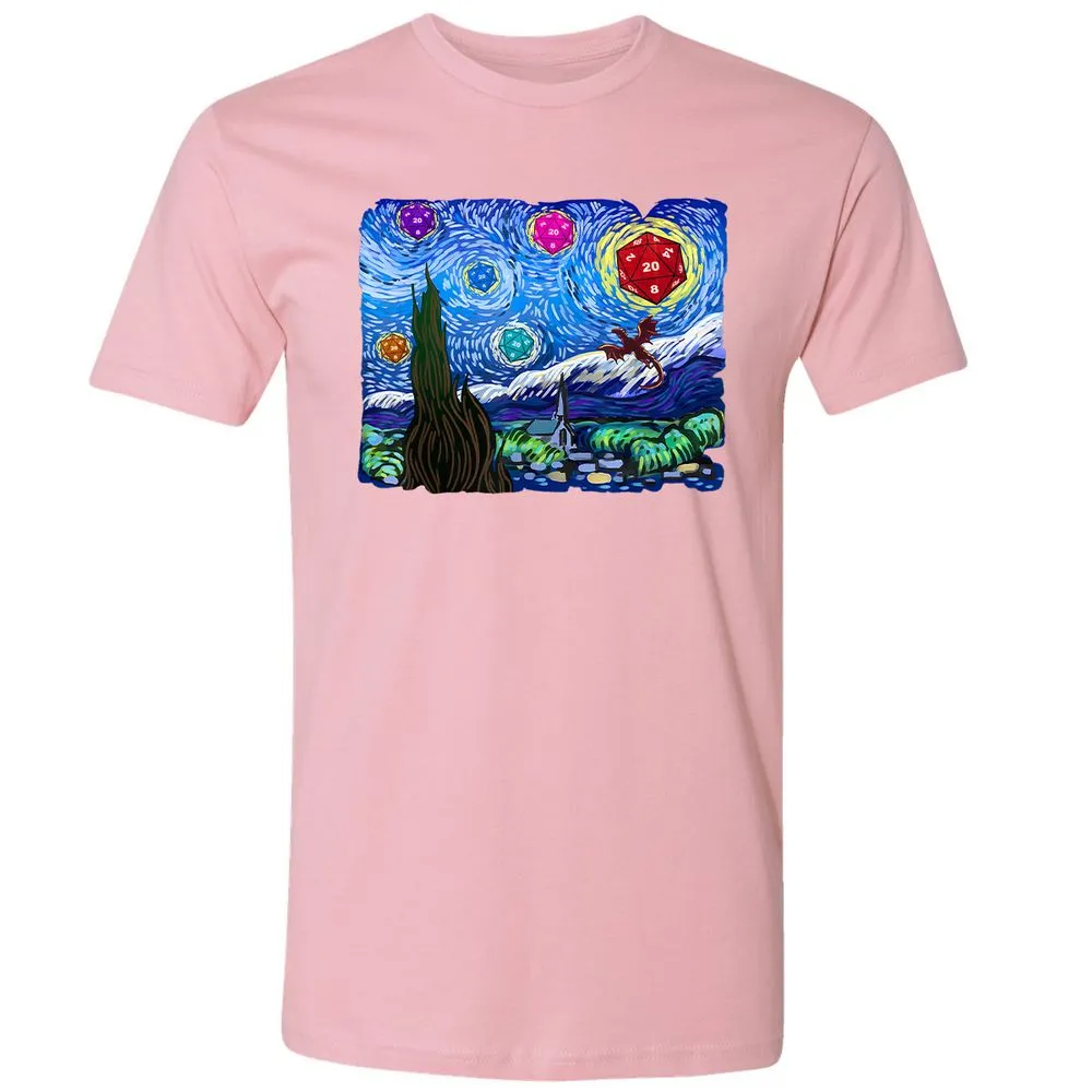Dragon Starry Night Premium Unisex T-Shirt - Light Pink - 3