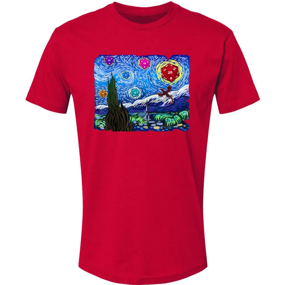 Dragon Starry Night Premium Unisex T-Shirt - Red - 6