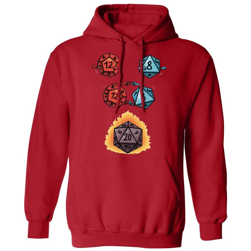 Dice Fusion Classic Unisex Hoodie - Red - 5
