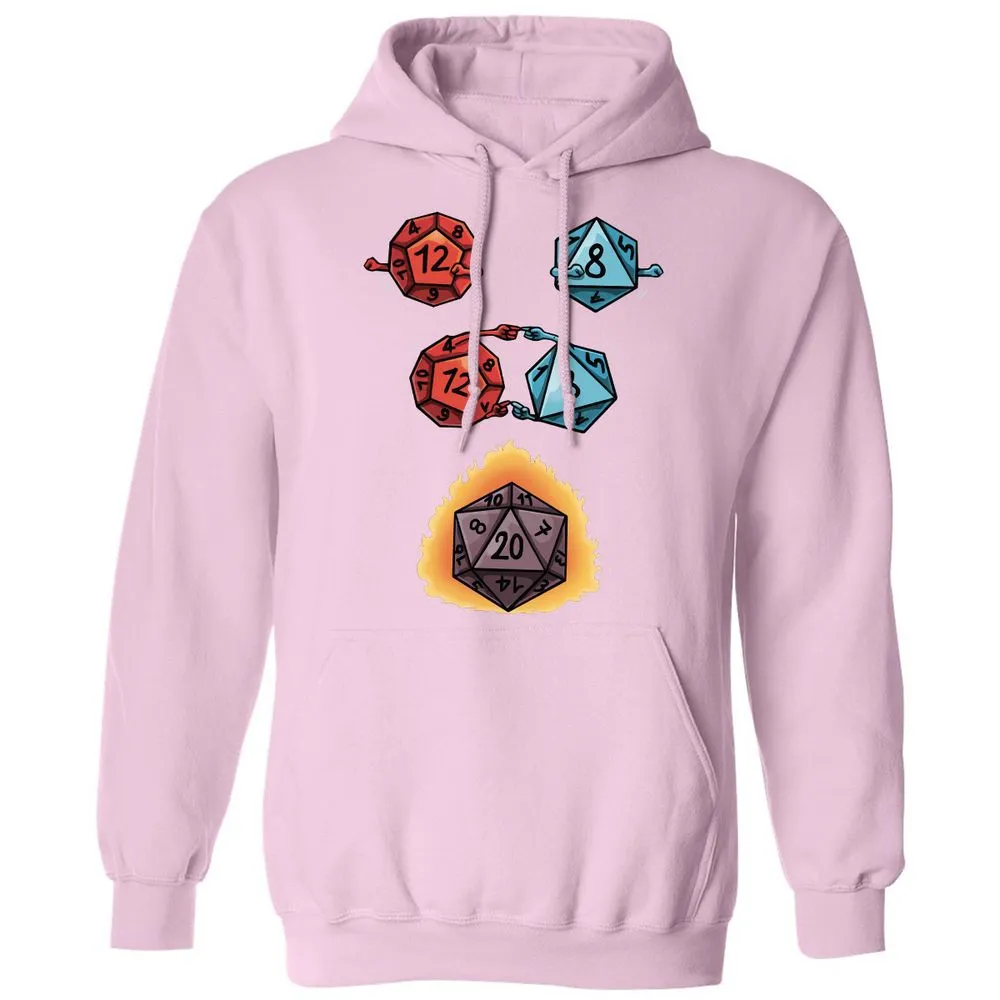 Dice Fusion Classic Unisex Hoodie - Light Pink - 3
