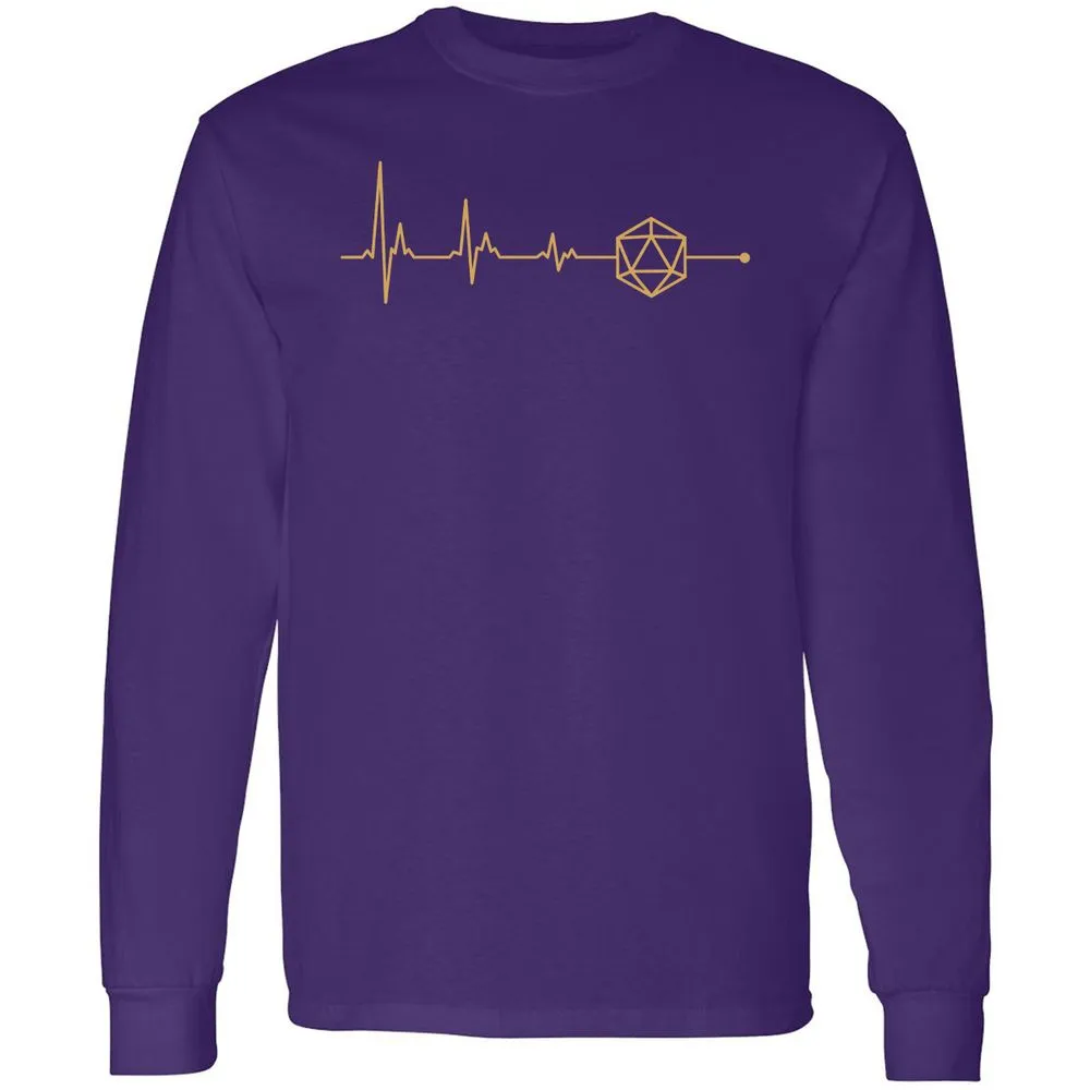 D20 Dice Is My Life Long Sleeve T-Shirt - Purple - 13