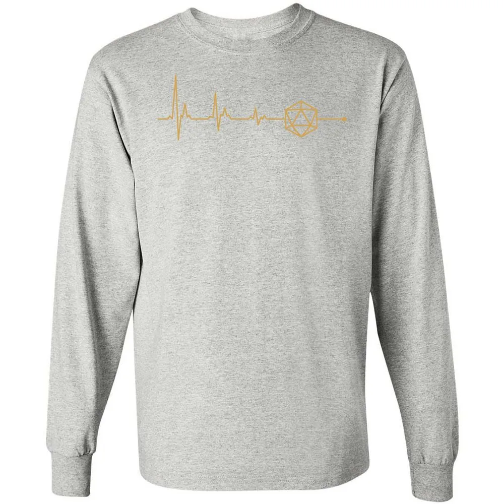 D20 Dice Is My Life Long Sleeve T-Shirt - Ash - 7