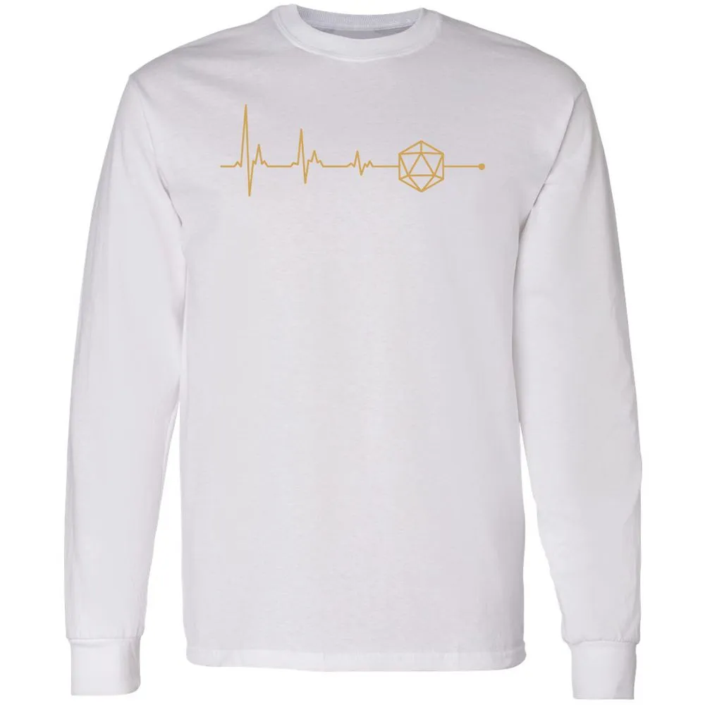 D20 Dice Is My Life Long Sleeve T-Shirt - White - 5