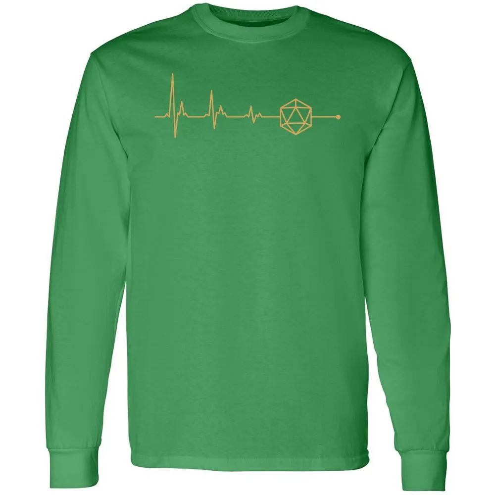 D20 Dice Is My Life Long Sleeve T-Shirt - Irish Green - 10