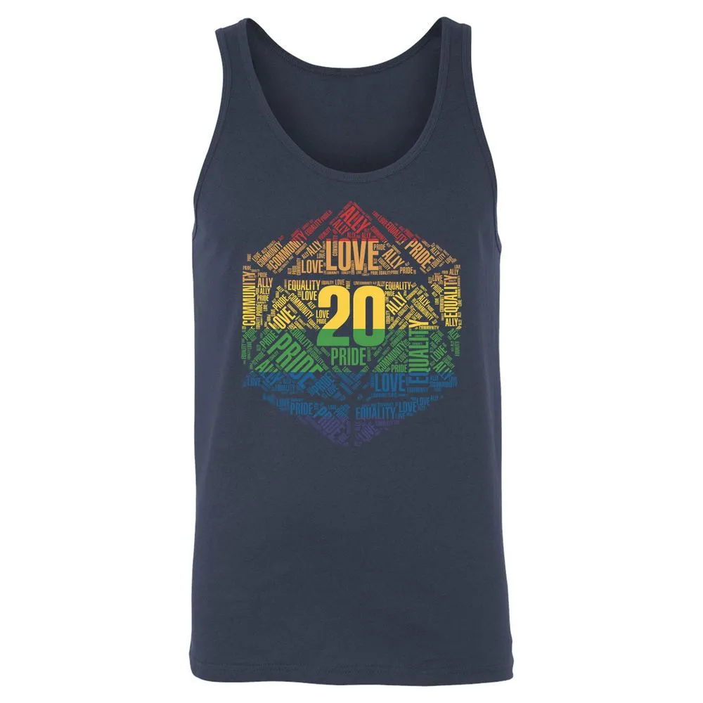 D20 Pride Unisex Jersey Tank - Navy - 2