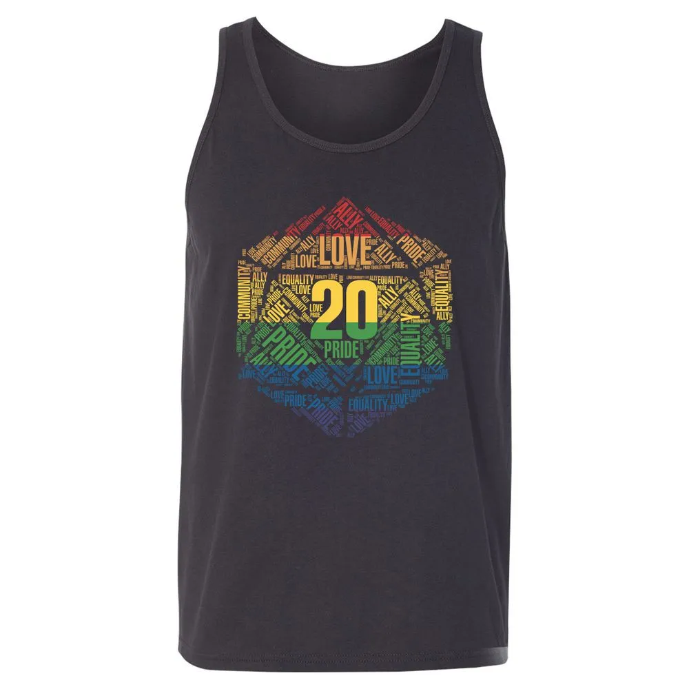 D20 Pride Unisex Jersey Tank - Dark Grey - 7