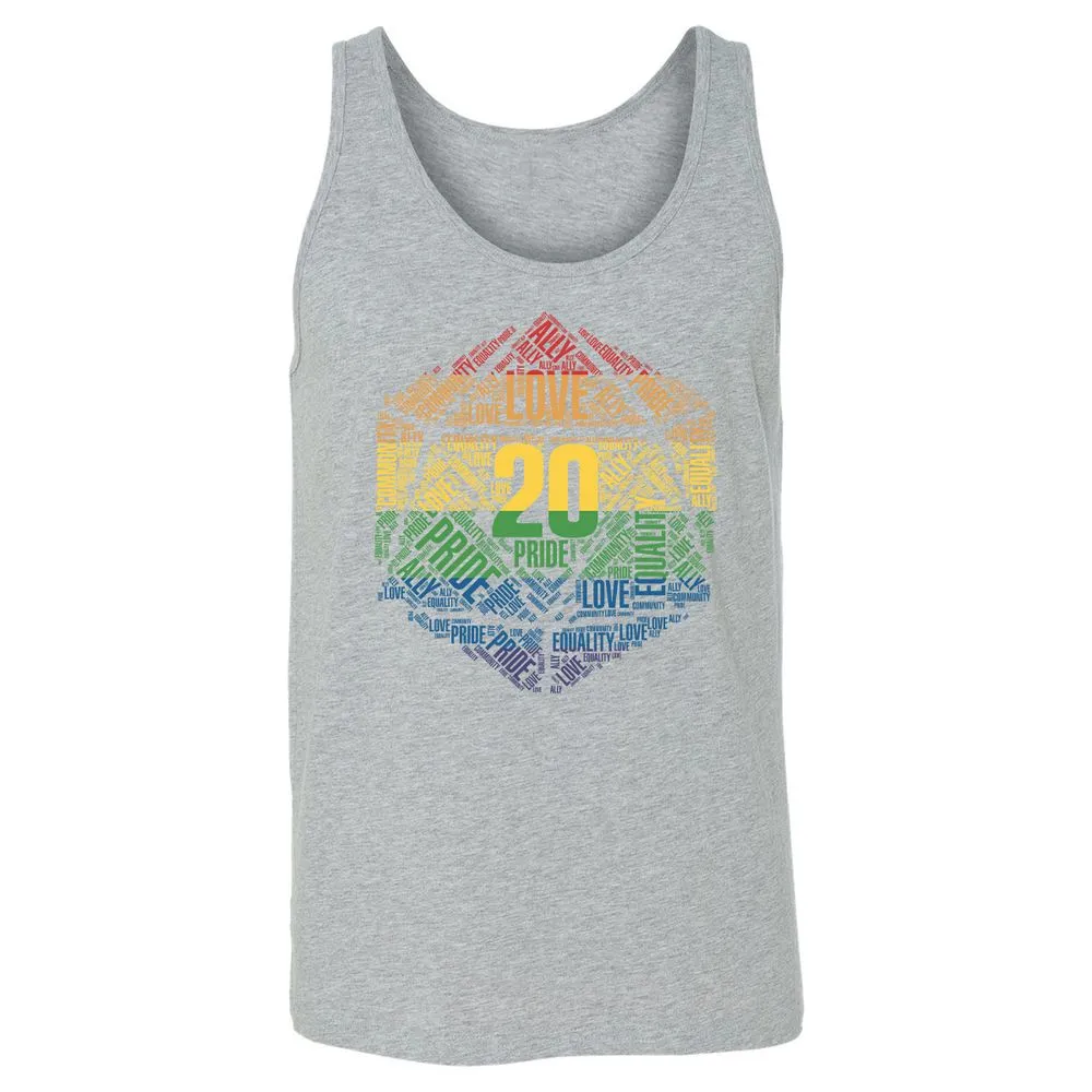 D20 Pride Unisex Jersey Tank - Athletic Heather - 4