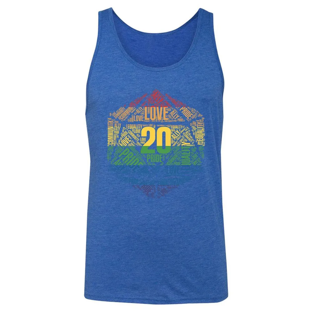 D20 Pride Unisex Jersey Tank - True Royal Triblend - 12