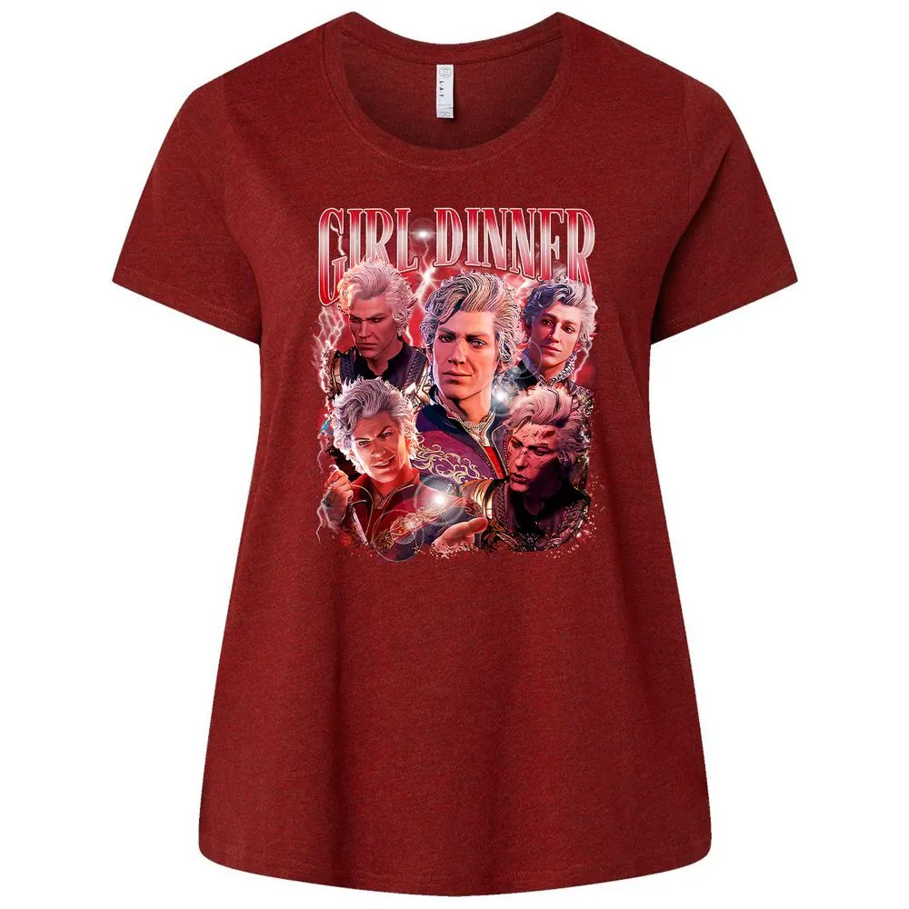 Astarion Girl Dinner Ladies Curvy Jersey - Cardinal - 10