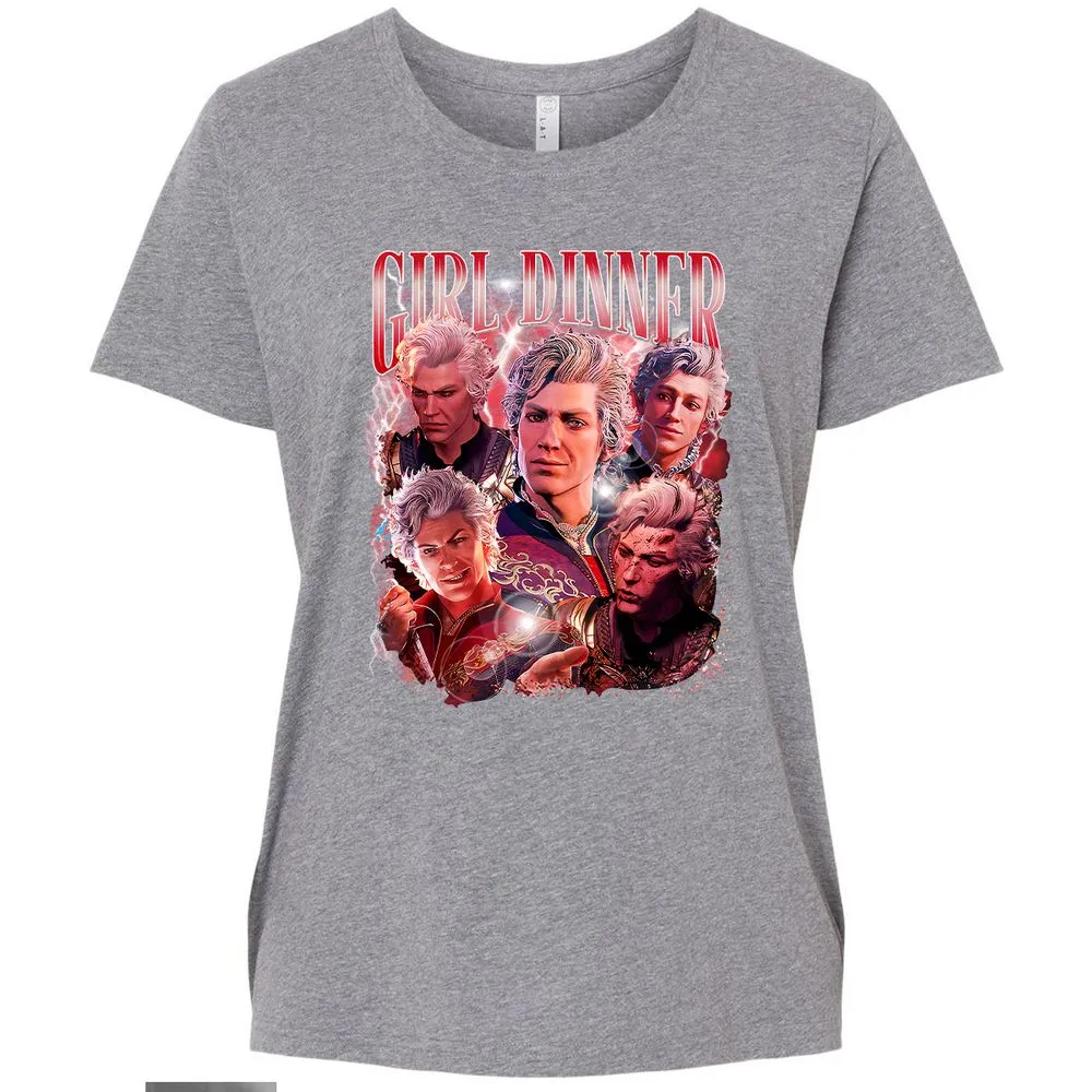 Astarion Girl Dinner Ladies Curvy Jersey - Granite Heather - 9