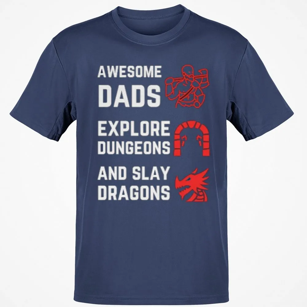Awesome Dad Fathers Day Classic Unisex T-Shirt - Navy - 7