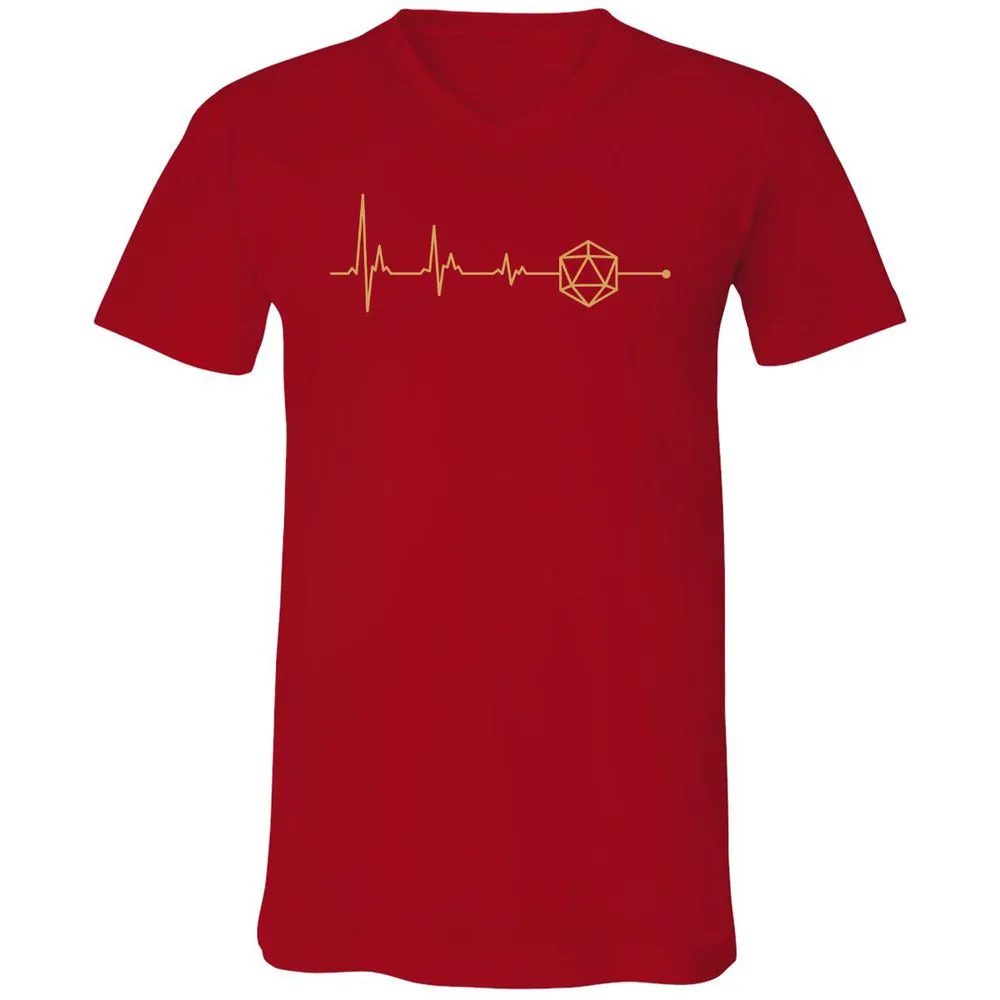 D20 Dice Is My Life Unisex V-Neck T-Shirt - Red - 3
