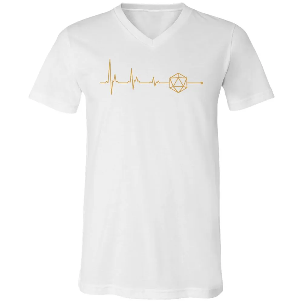 D20 Dice Is My Life Unisex V-Neck T-Shirt - White - 5