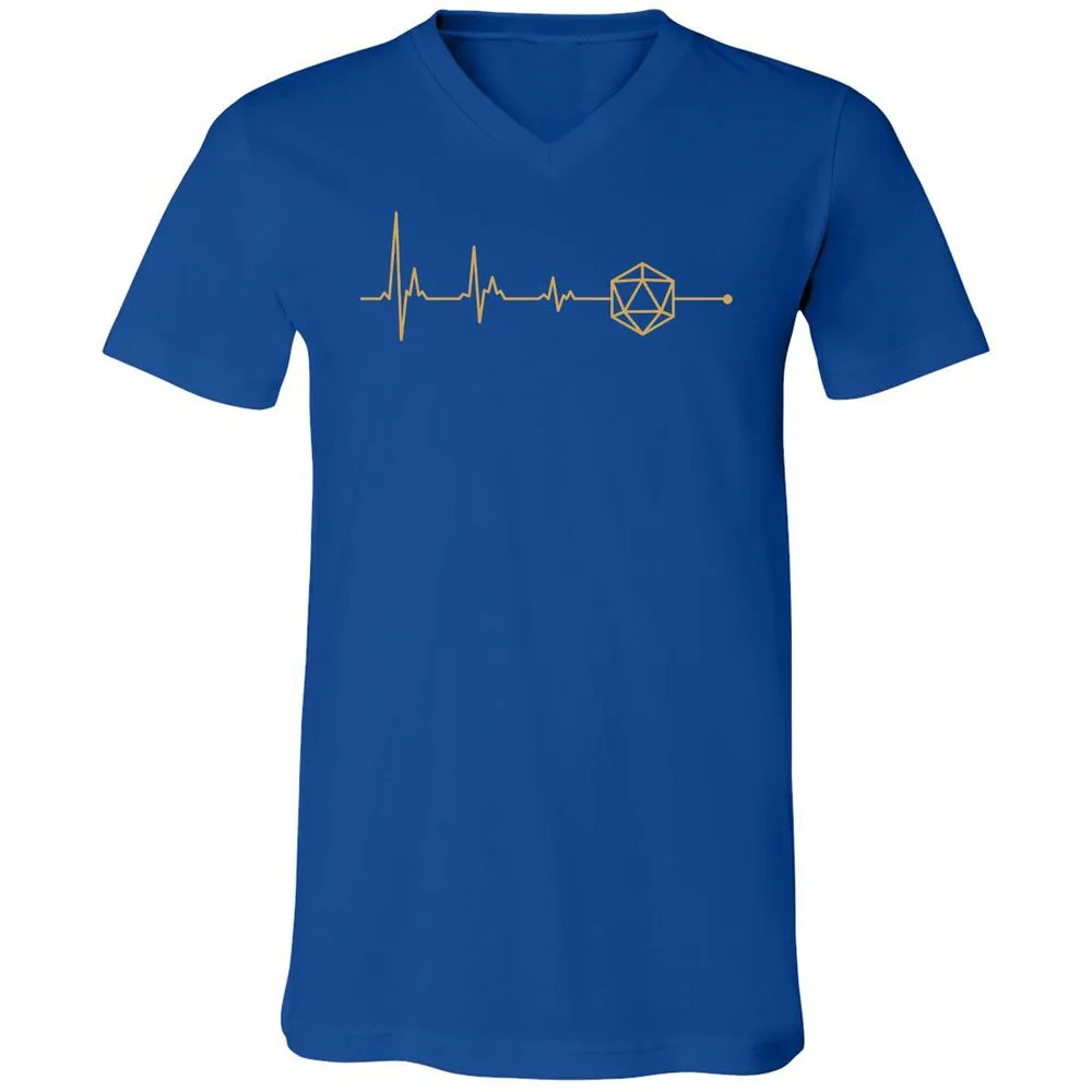 D20 Dice Is My Life Unisex V-Neck T-Shirt - True Royal - 4