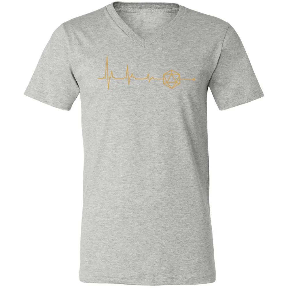 D20 Dice Is My Life Unisex V-Neck T-Shirt - Athletic Heather - 7