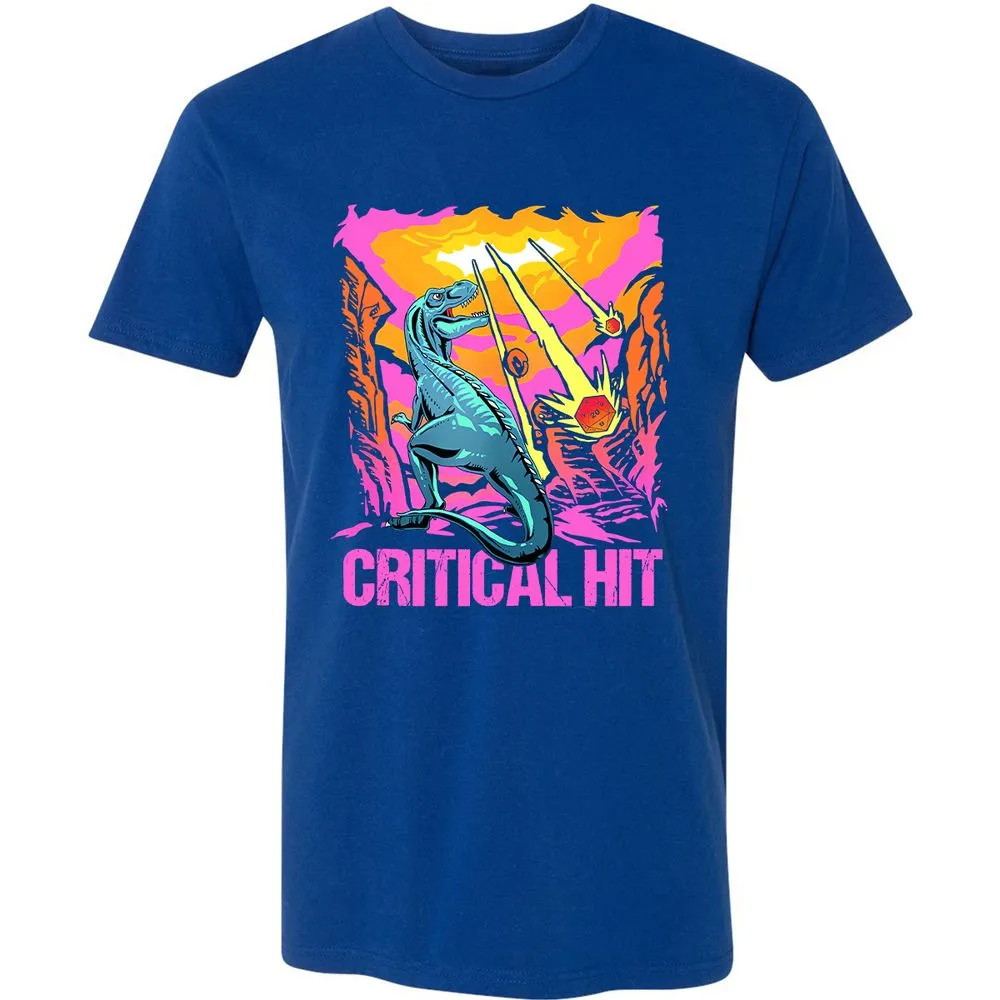 Dinosaur Critical Hit Premium Unisex T-Shirt - Royal - 10